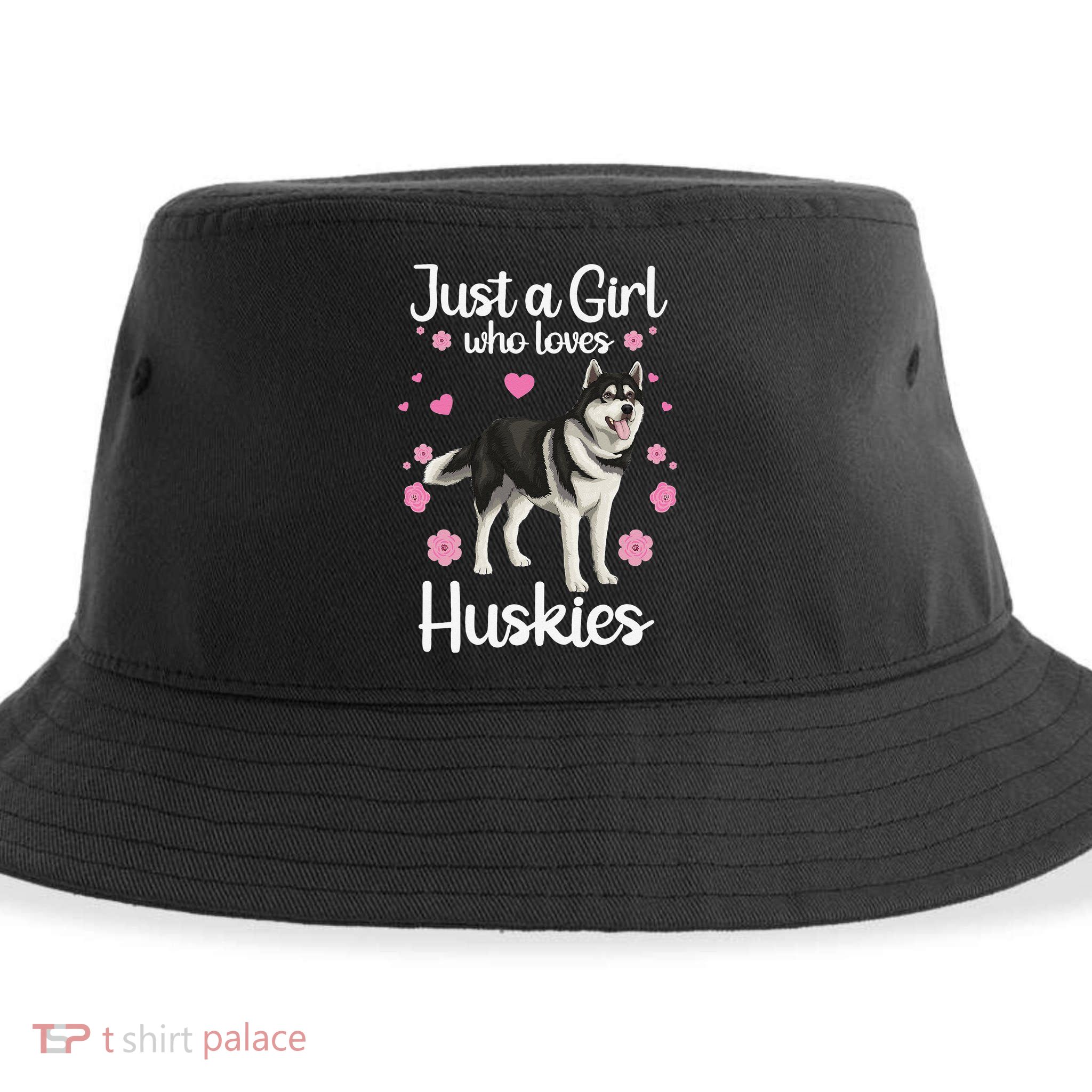 Funny Huskies For Pup Siberian Husky Dog Lovers Sustainable Bucket Hat
