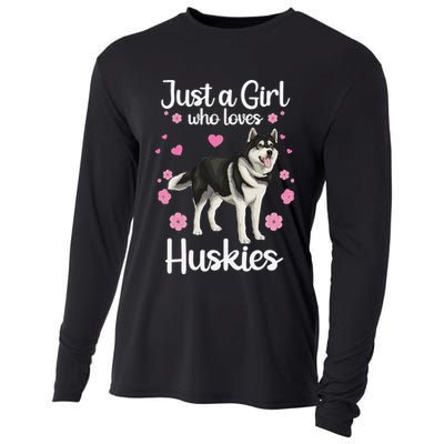 Funny Huskies For Pup Siberian Husky Dog Lovers Cooling Performance Long Sleeve Crew