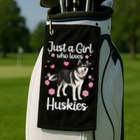 Funny Huskies For Pup Siberian Husky Dog Lovers Golf Towel