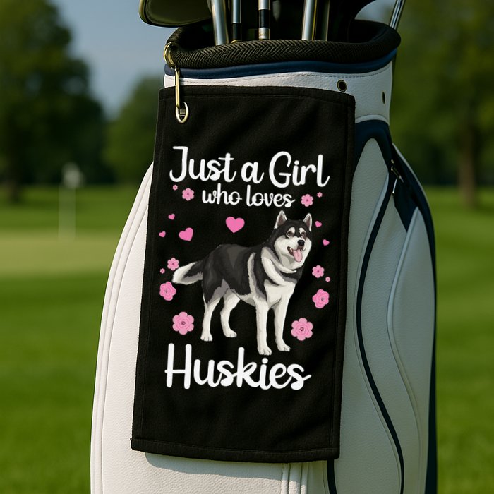 Funny Huskies For Pup Siberian Husky Dog Lovers Golf Towel