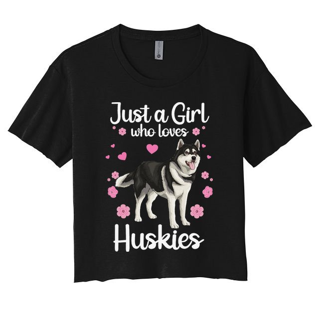 Funny Huskies For Pup Siberian Husky Dog Lovers Crop Top