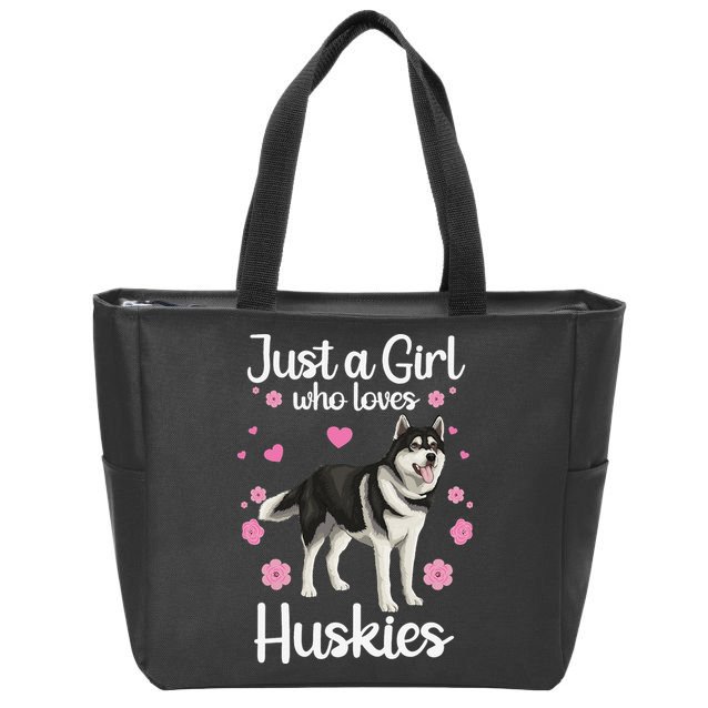 Funny Huskies For Pup Siberian Husky Dog Lovers Zip Tote Bag