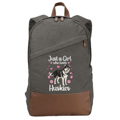 Funny Huskies For Pup Siberian Husky Dog Lovers Cotton Canvas Backpack