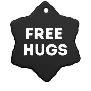 Free Hugs Ceramic Star Ornament