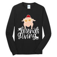 Funny Happy Friendsgiving Turkey Friends Giving Tall Long Sleeve T-Shirt