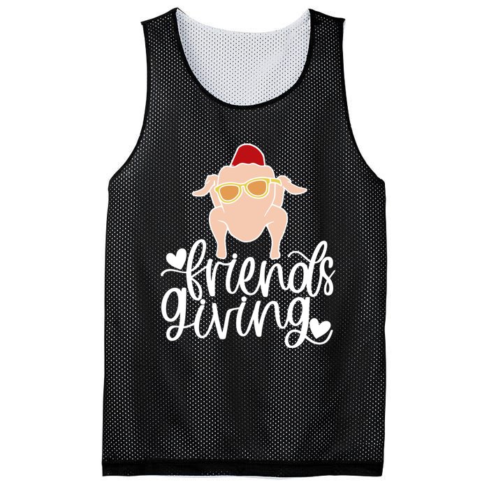 Funny Happy Friendsgiving Turkey Friends Giving Mesh Reversible Basketball Jersey Tank