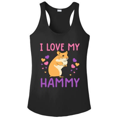 Funny Hamster For Wo Hammy Cute Pet Lovers Gifts Ladies PosiCharge Competitor Racerback Tank