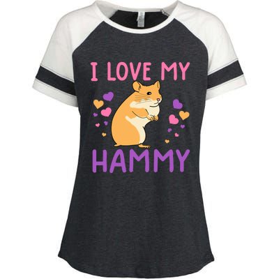 Funny Hamster For Wo Hammy Cute Pet Lovers Gifts Enza Ladies Jersey Colorblock Tee