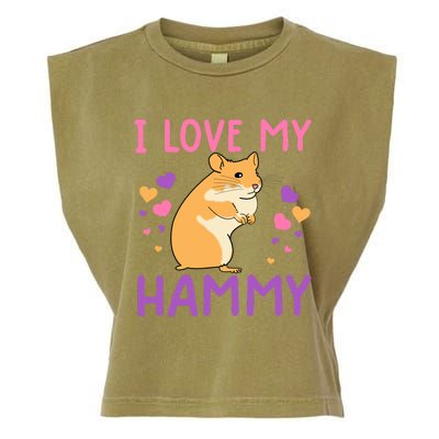 Funny Hamster For Wo Hammy Cute Pet Lovers Gifts Garment-Dyed Women's Muscle Tee