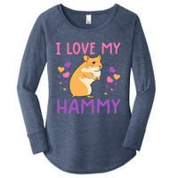 Funny Hamster For Wo Hammy Cute Pet Lovers Gifts Women's Perfect Tri Tunic Long Sleeve Shirt