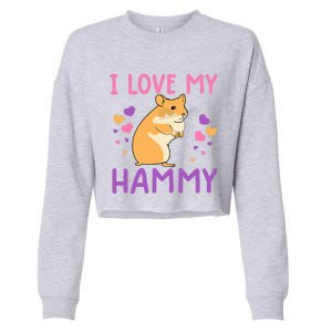 Funny Hamster For Wo Hammy Cute Pet Lovers Gifts Cropped Pullover Crew