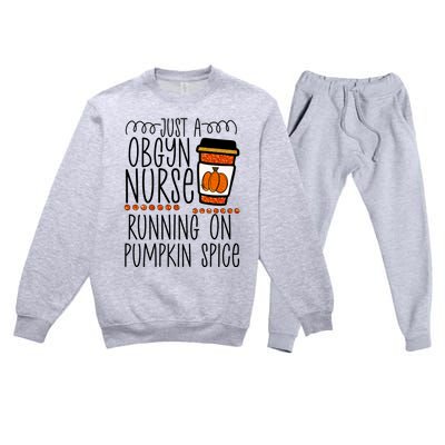 Funny Halloween Fall Pumpkin Spice Obgyn Gynecology Nurse Gift Premium Crewneck Sweatsuit Set