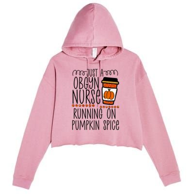 Funny Halloween Fall Pumpkin Spice Obgyn Gynecology Nurse Gift Crop Fleece Hoodie