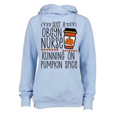 Funny Halloween Fall Pumpkin Spice Obgyn Gynecology Nurse Gift Womens Funnel Neck Pullover Hood