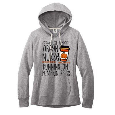 Funny Halloween Fall Pumpkin Spice Obgyn Gynecology Nurse Gift Women's Fleece Hoodie