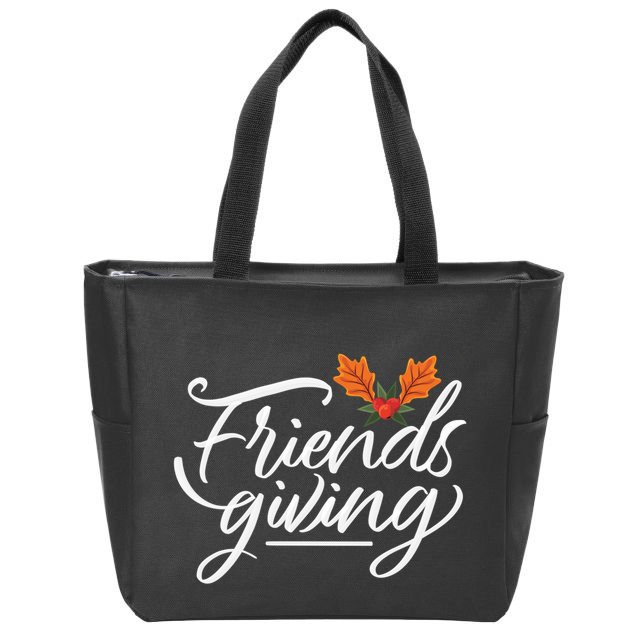 Friendsgiving Holiday Festive Thanksgiving Zip Tote Bag