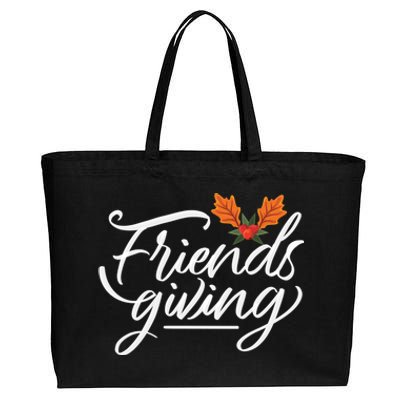 Friendsgiving Holiday Festive Thanksgiving Cotton Canvas Jumbo Tote