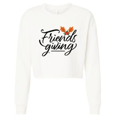 Friendsgiving Holiday Festive Thanksgiving Cropped Pullover Crew