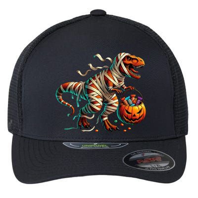 Funny Halloween For Boy T Rex Dinosaur Mummy Costume Flexfit Unipanel Trucker Cap