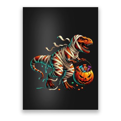 Funny Halloween For Boy T Rex Dinosaur Mummy Costume Poster
