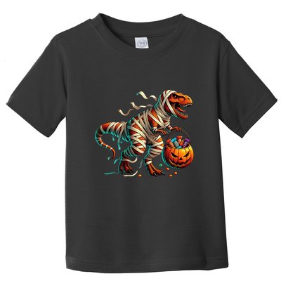 Funny Halloween For Boy T Rex Dinosaur Mummy Costume Toddler T-Shirt