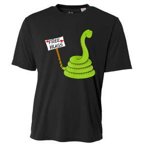 Free Hugs! Funny Boa Constrictor Python Reptile Snake Pun Cooling Performance Crew T-Shirt