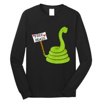 Free Hugs! Funny Boa Constrictor Python Reptile Snake Pun Long Sleeve Shirt