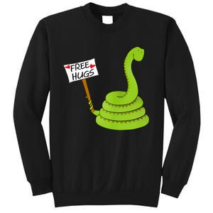 Free Hugs! Funny Boa Constrictor Python Reptile Snake Pun Sweatshirt