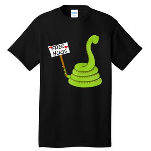 Free Hugs! Funny Boa Constrictor Python Reptile Snake Pun Tall T-Shirt