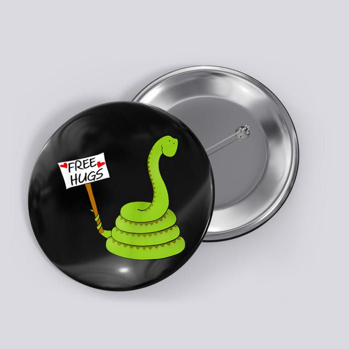 Free Hugs! Funny Boa Constrictor Python Reptile Snake Pun Button