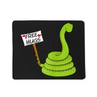 Free Hugs! Funny Boa Constrictor Python Reptile Snake Pun Mousepad