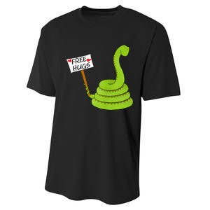 Free Hugs! Funny Boa Constrictor Python Reptile Snake Pun Performance Sprint T-Shirt