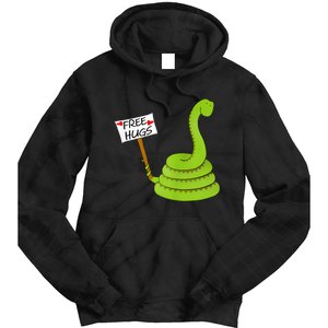 Free Hugs! Funny Boa Constrictor Python Reptile Snake Pun Tie Dye Hoodie