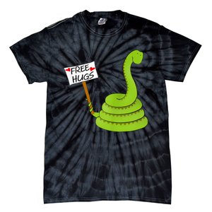 Free Hugs! Funny Boa Constrictor Python Reptile Snake Pun Tie-Dye T-Shirt