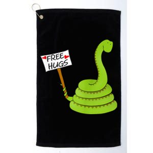 Free Hugs! Funny Boa Constrictor Python Reptile Snake Pun Platinum Collection Golf Towel