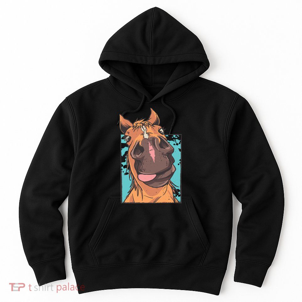 Funny Horse Face Hoodie