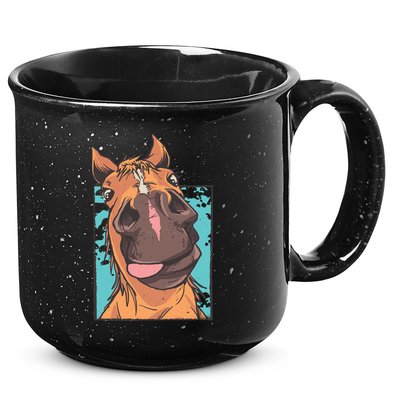 Funny Horse Face 15oz Campfire Ceramic Mug