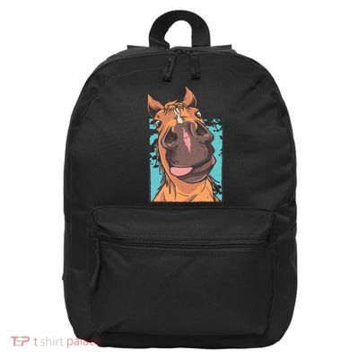 Funny Horse Face 16 in Basic Backpack