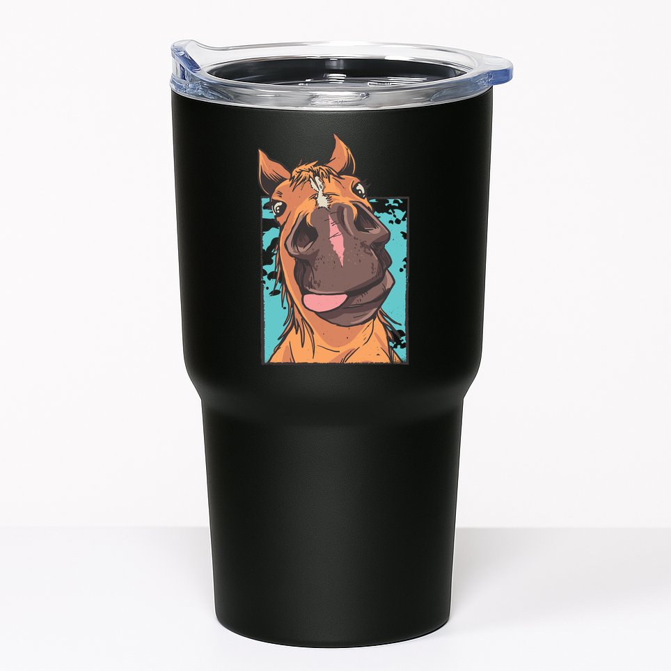 Funny Horse Face Tumbler