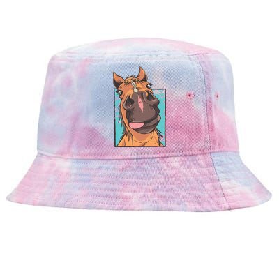 Funny Horse Face Tie-Dyed Bucket Hat