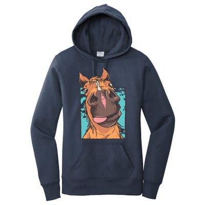 Funny Horse Face Women's Pullover Hoodie