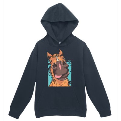 Funny Horse Face Urban Pullover Hoodie