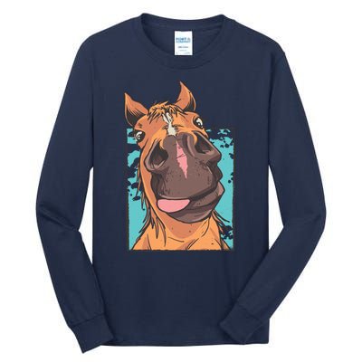 Funny Horse Face Tall Long Sleeve T-Shirt