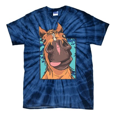 Funny Horse Face Tie-Dye T-Shirt