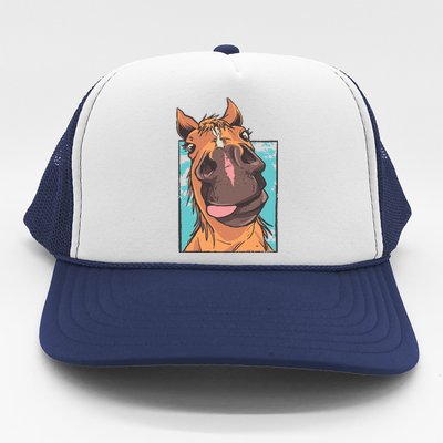 Funny Horse Face Trucker Hat