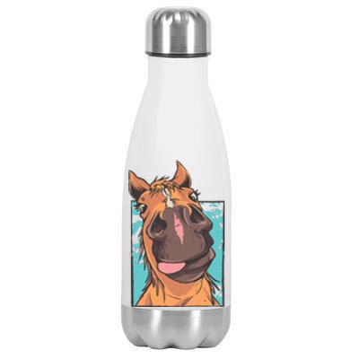 Funny Horse Face Stainless Steel Insulated Water Bottle