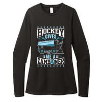 Funny Hockey For Men Hockey Gives Me A Zamboner Womens CVC Long Sleeve Shirt