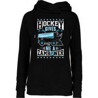 Funny Hockey For Men Hockey Gives Me A Zamboner Womens Funnel Neck Pullover Hood