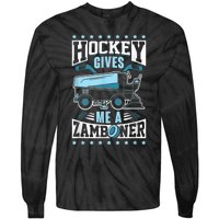 Funny Hockey For Men Hockey Gives Me A Zamboner Tie-Dye Long Sleeve Shirt