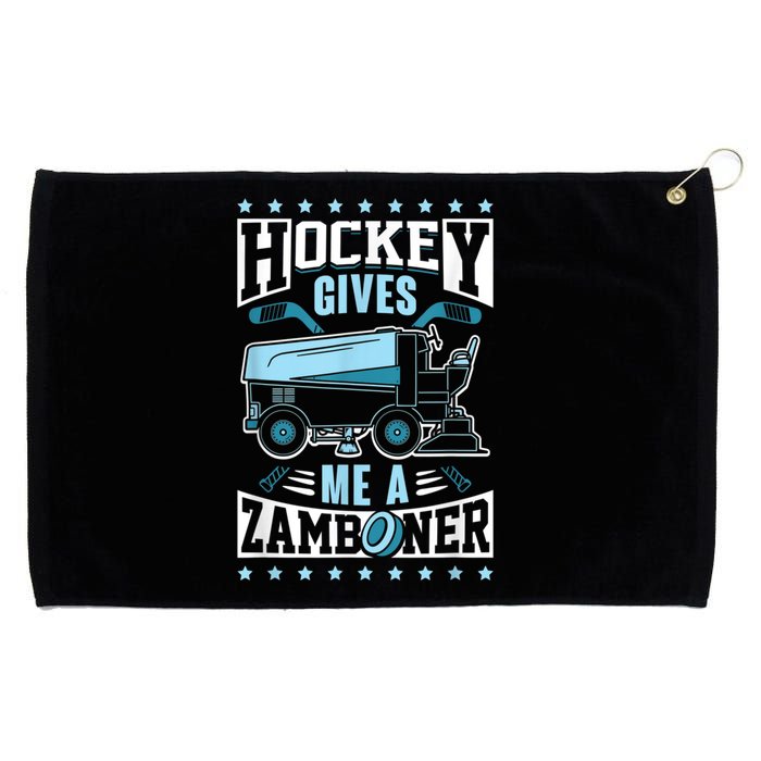 Funny Hockey For Men Hockey Gives Me A Zamboner Grommeted Golf Towel